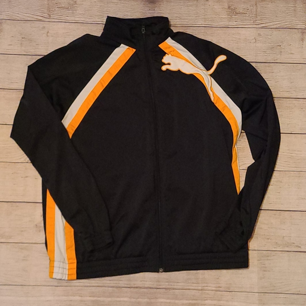 Navy & Yellow Retro Puma Track Jacket Mens 2XL